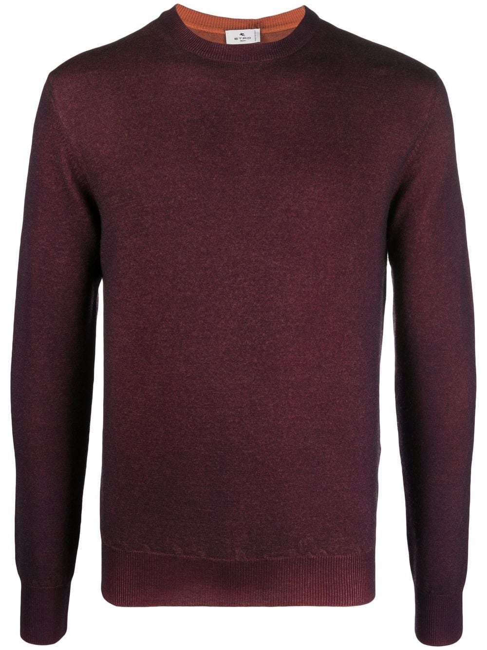 long-sleeved virgin wool jumper - 1