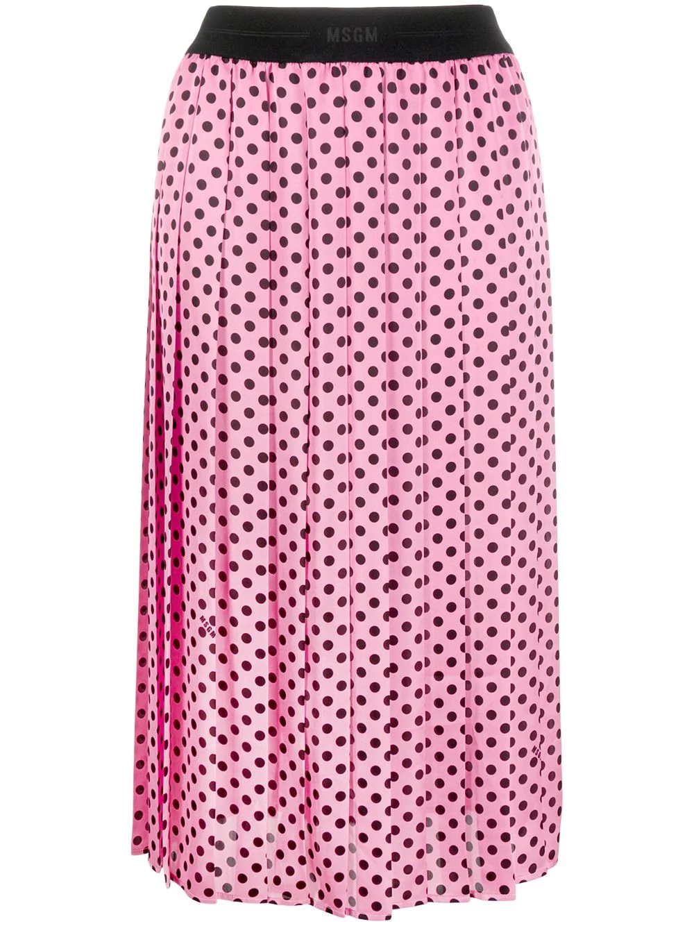 polka dot pleated skirt - 1