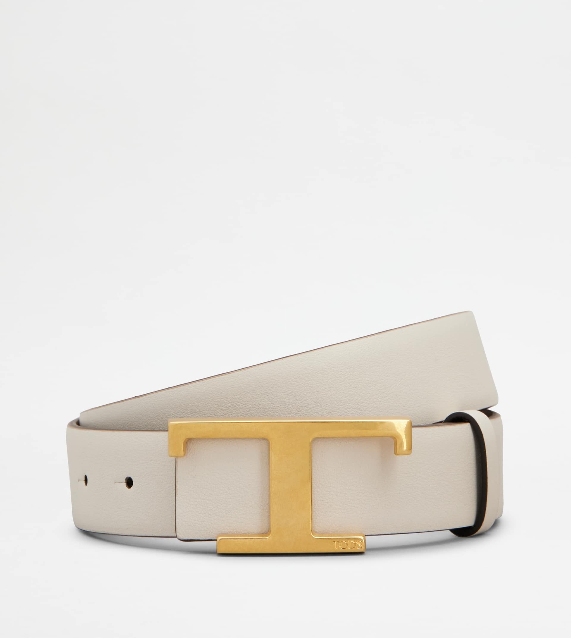 REVERSIBLE BELT IN LEATHER - BROWN, GREY - 1