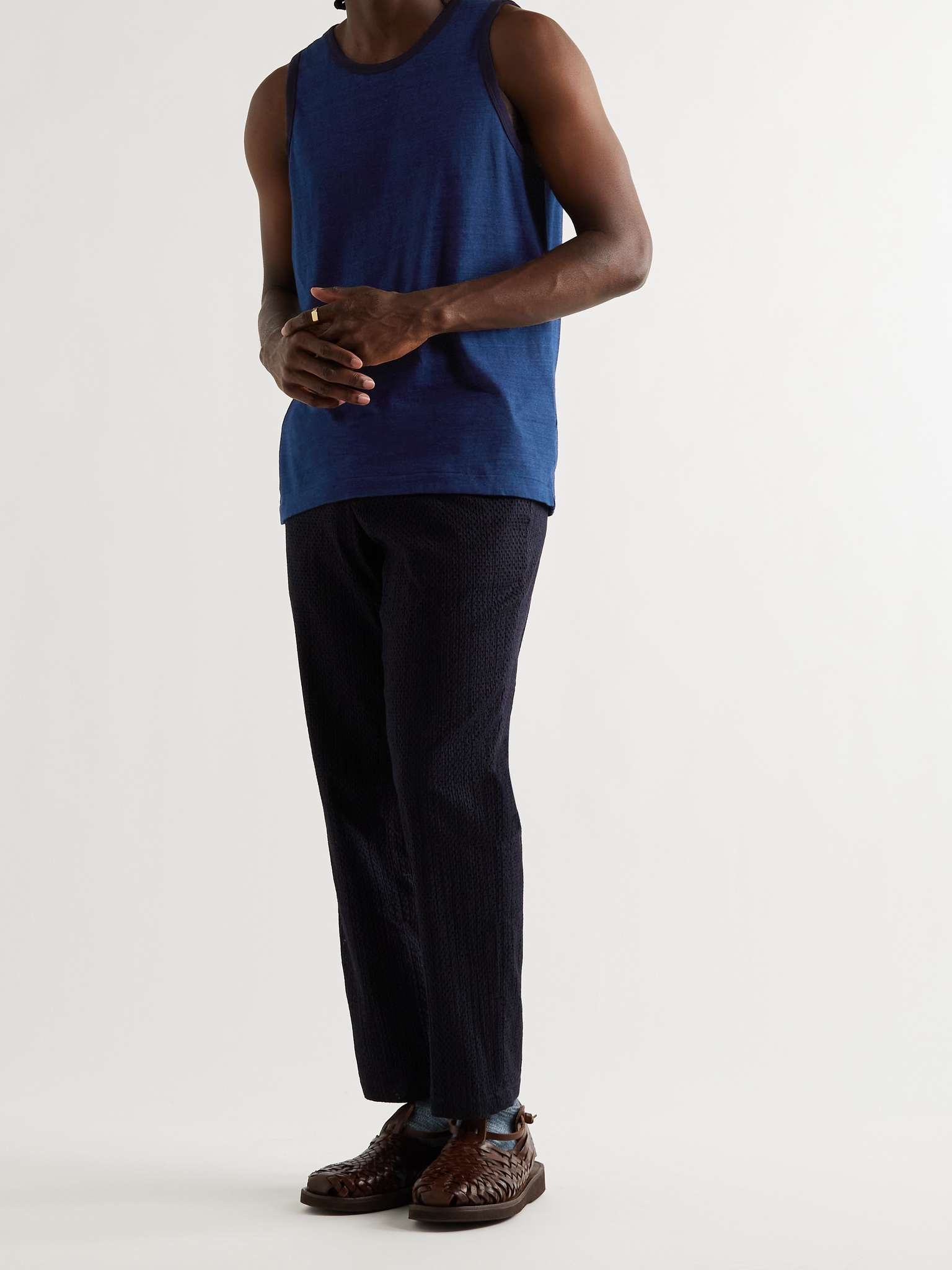 Indigo-Dyed Cotton-Jersey Tank Top - 2