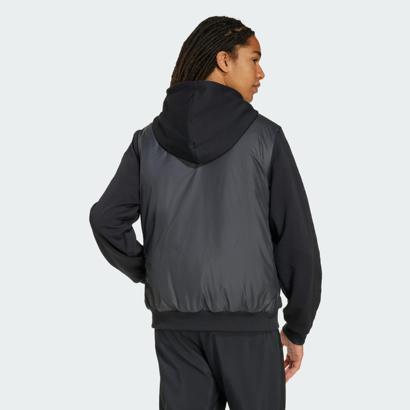 Essentials CLIMAWARM 3-Stripes Insulated Hooded Hybrid Jacket 3