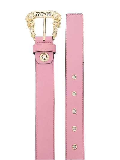 VERSACE JEANS COUTURE Baroque-buckle leather belt outlook