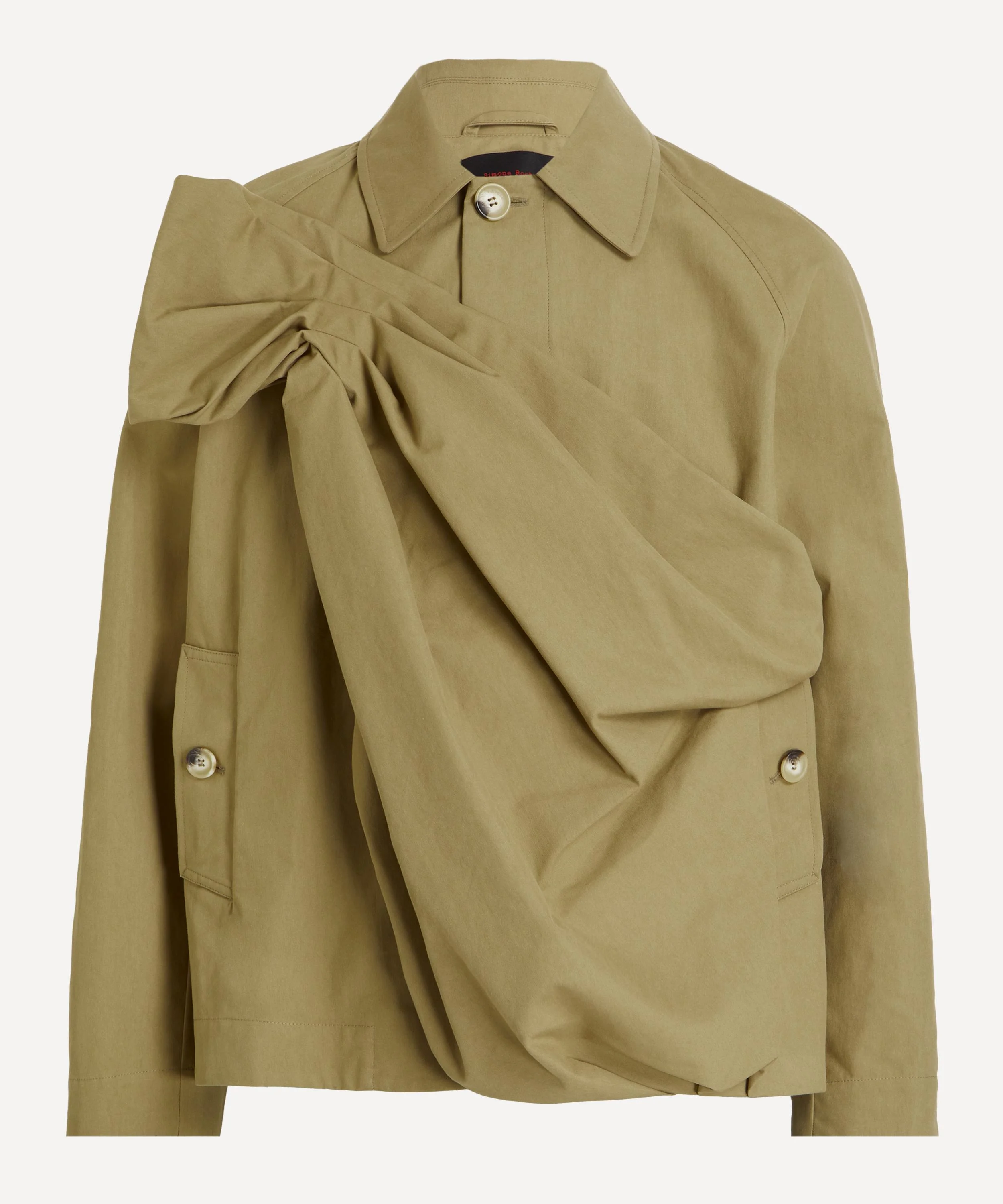 Gathered Flower Sash Jacket - 1