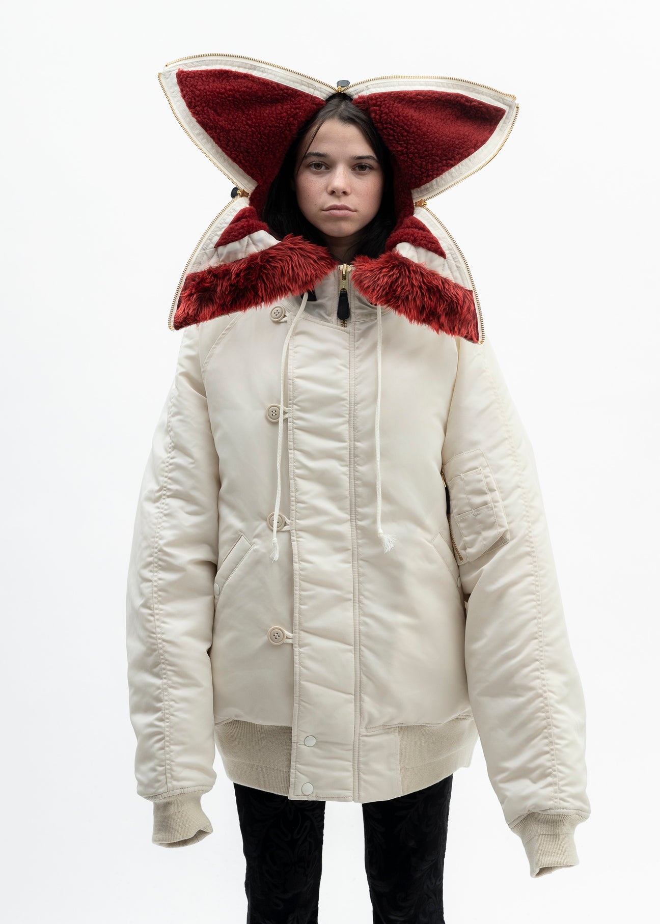 ジャケット・アウター doublet/PETAL MOUTH HOOD BOMBER JACKET doublet(ﾀﾞﾌﾞﾚｯﾄ) PETAL MOUTH HOOD BOMBER JACKET (24AW17BL197