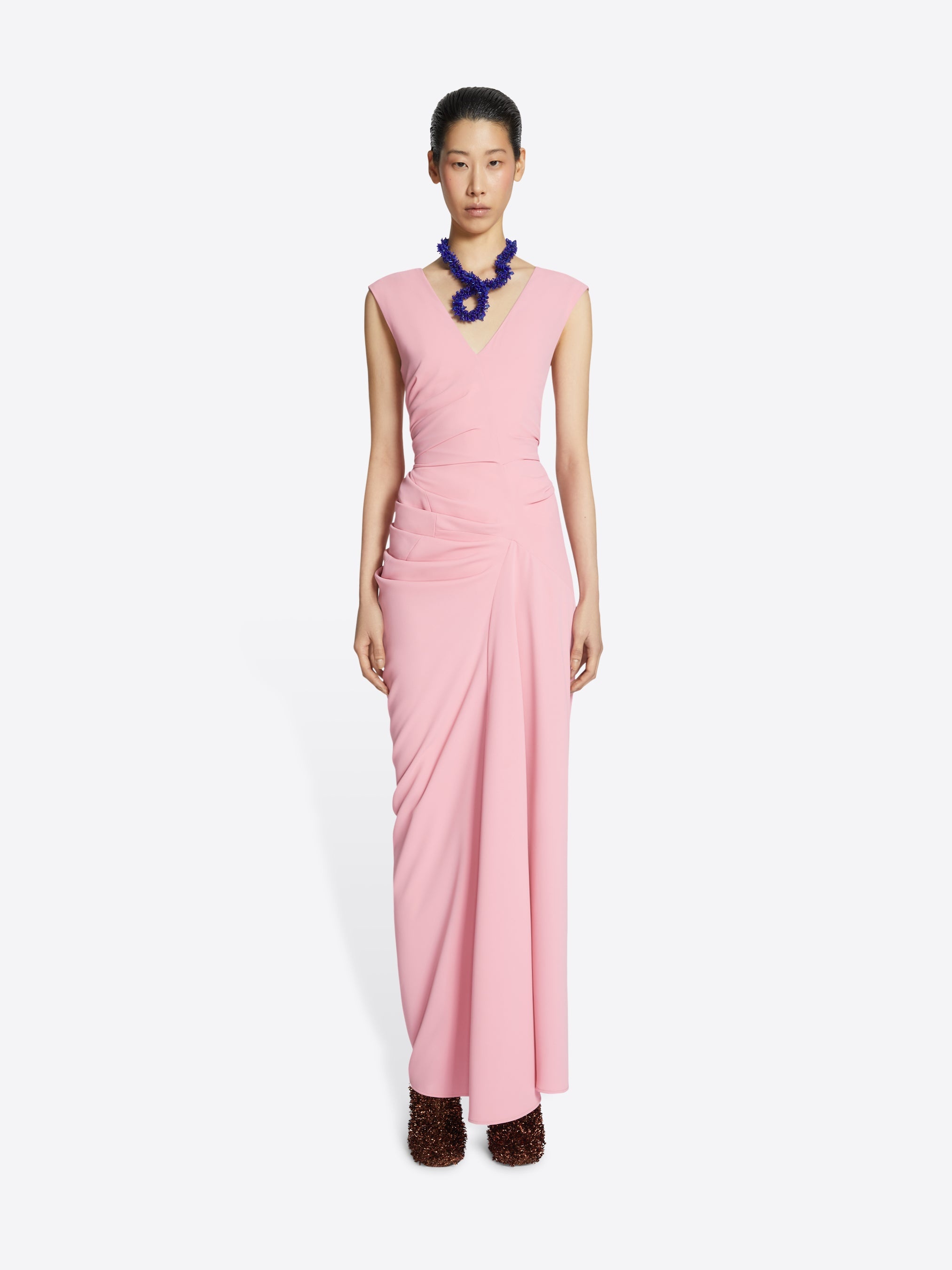 Dries Van Noten LONG DRAPED DRESS | REVERSIBLE
