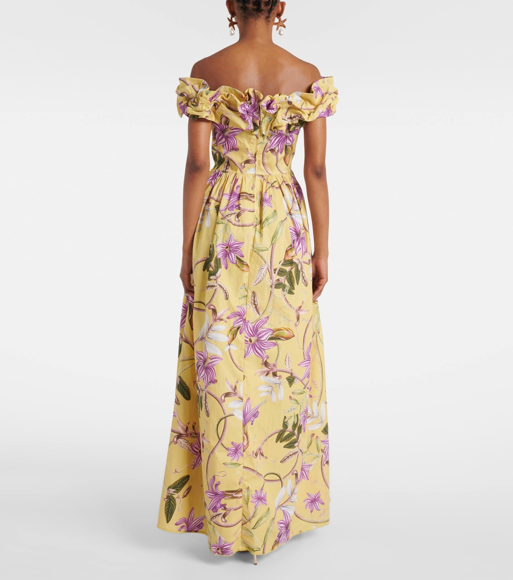 Espliego floral cotton poplin maxi dress - 3