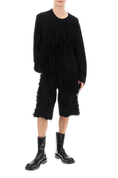 Comme des Garçons Homme Plus WOOL SWEATER WITH FRINGES outlook