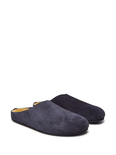 The Row Hugo suede slides outlook