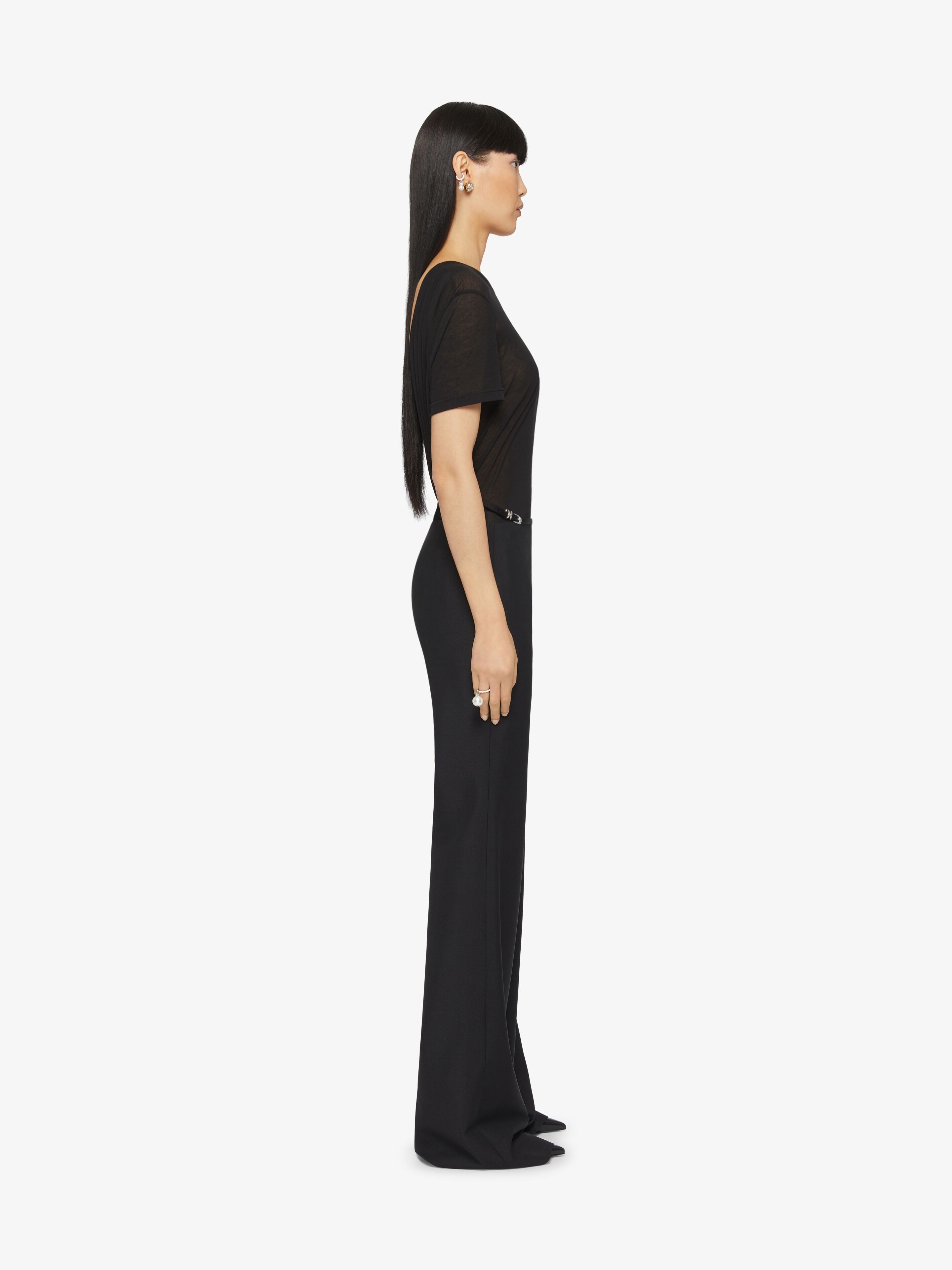 VOYOU FLARE TAILORED PANTS IN PUNTO MILANO - 3