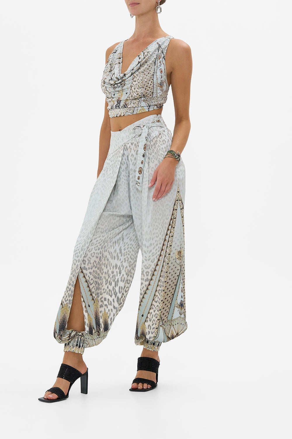 ASYMMETRICAL BELTED PANT - 4