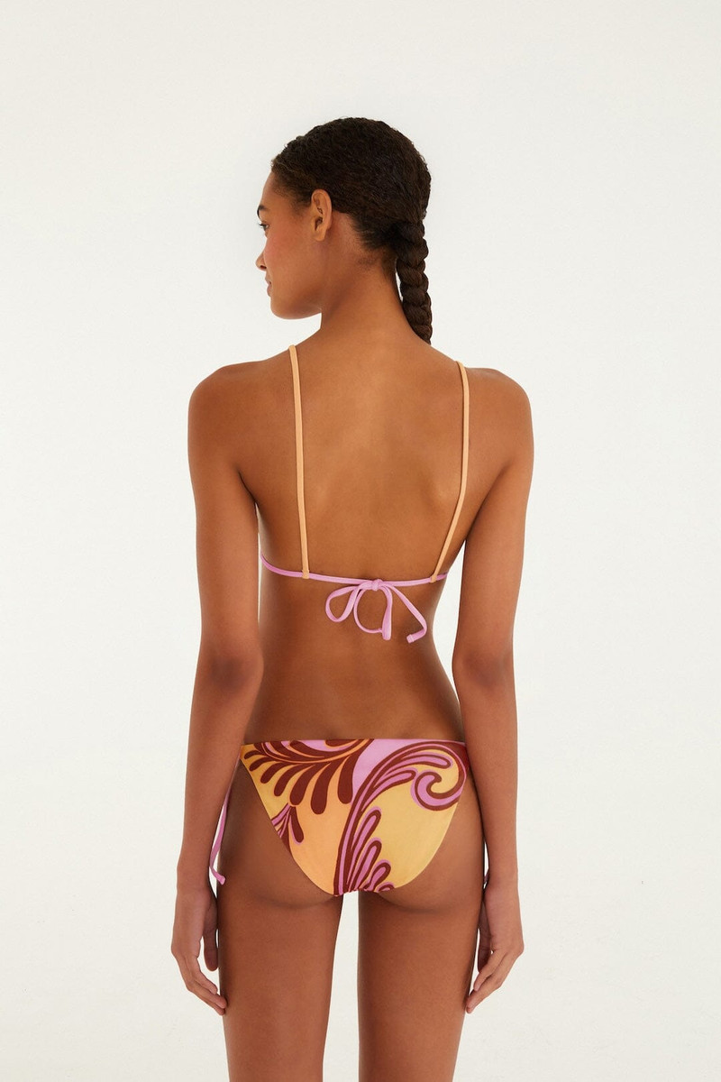 Soft Yellow Arabesc Triangle Bikini Top 3