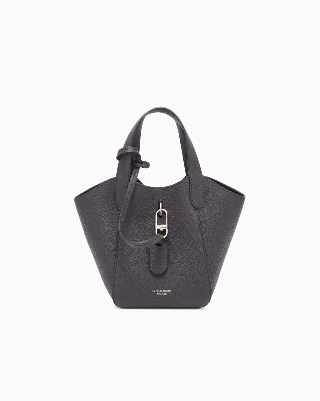SMALL PEBBLED LEATHER HANDBAG - 1