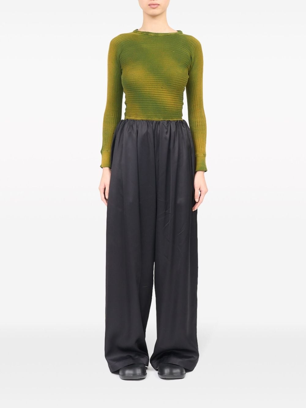 pleated high-waist trousers - 2