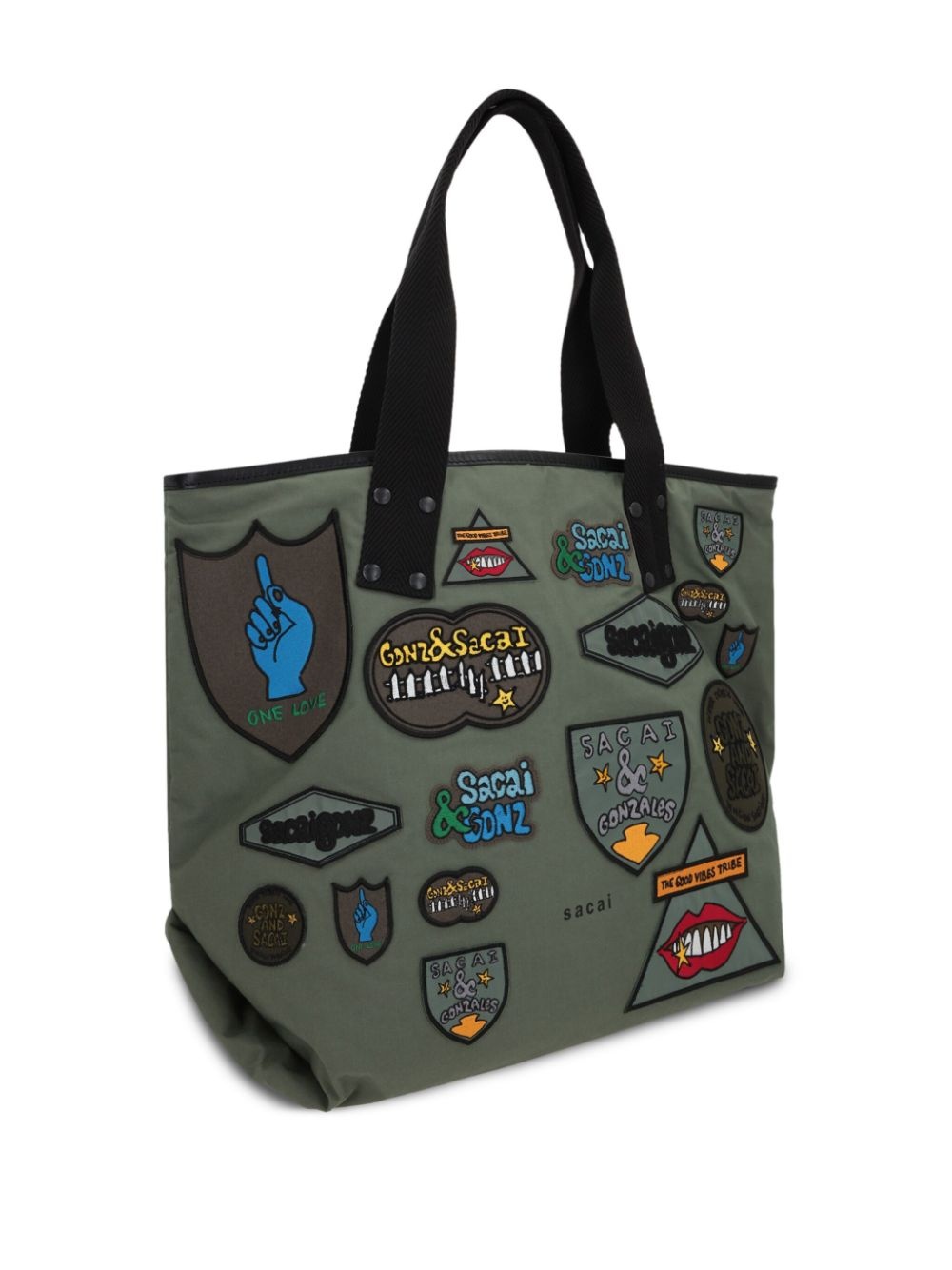 Patch-embellishment tote bag - 3