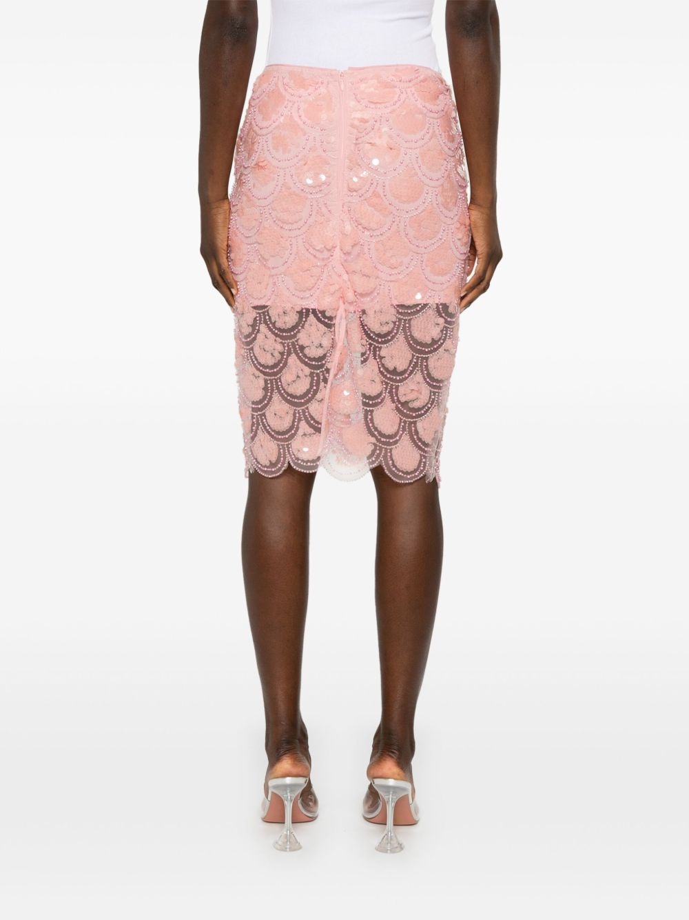 sequinned pencil skirt - 4