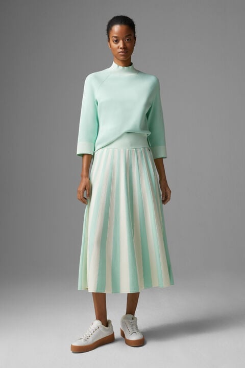 Melani knitted skirt in Mint/Off-white - 4