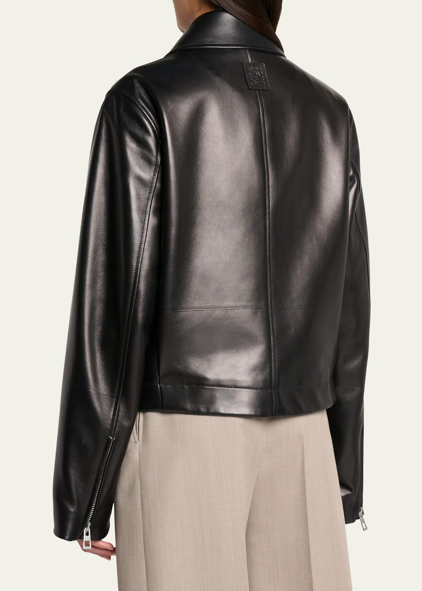Buckle Leather Balloon Jacket - 3