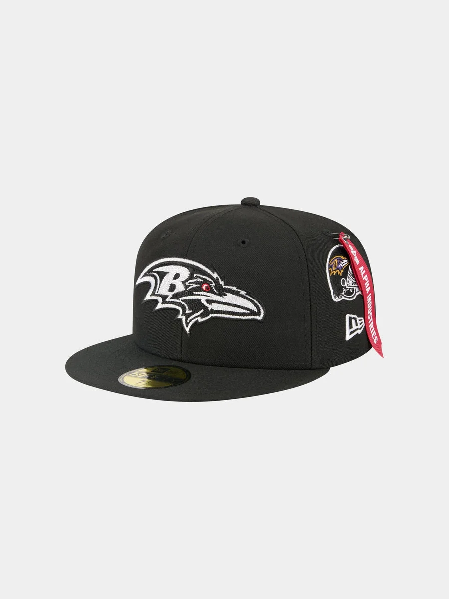 BALTIMORE RAVENS X ALPHA X NEW ERA 59FIFTY FITTED CAP - 1