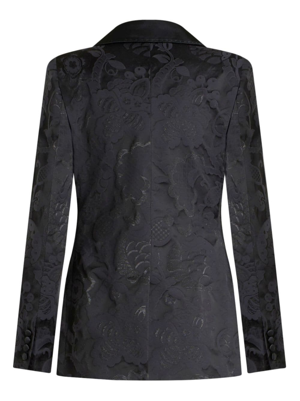 double-breasted jacquard blazer - 6