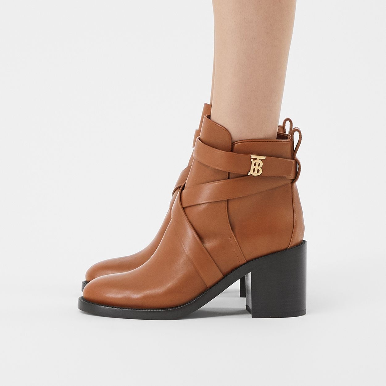 Monogram Motif Leather Ankle Boots - 4