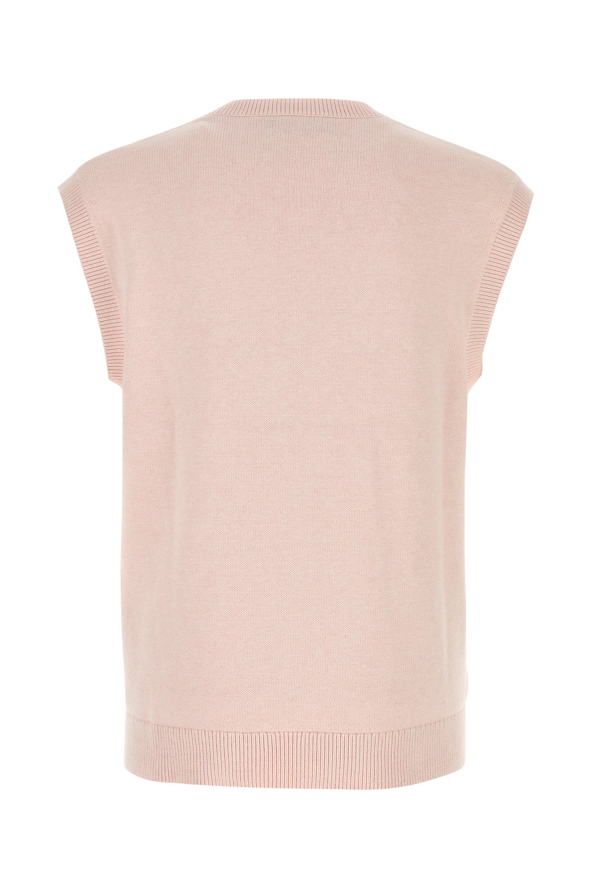 Pastel pink cotton blend vest - 2