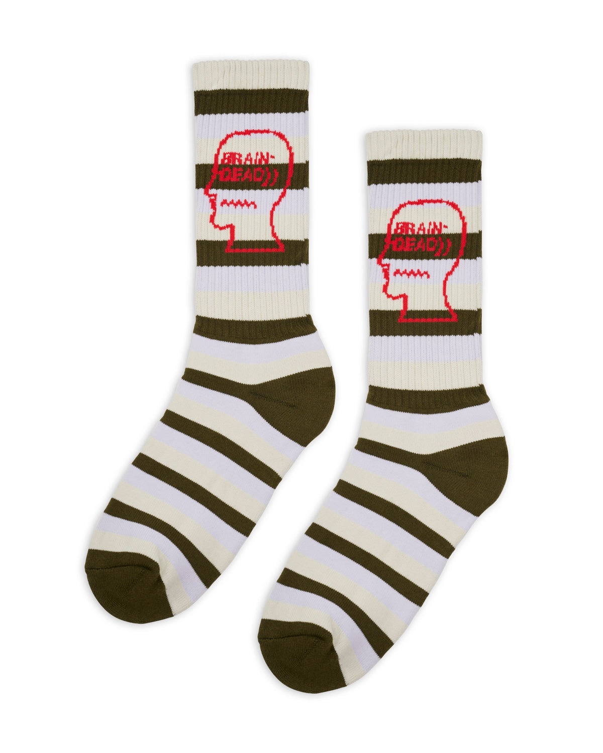 Striped Logo Head Sock - Cement - 1
