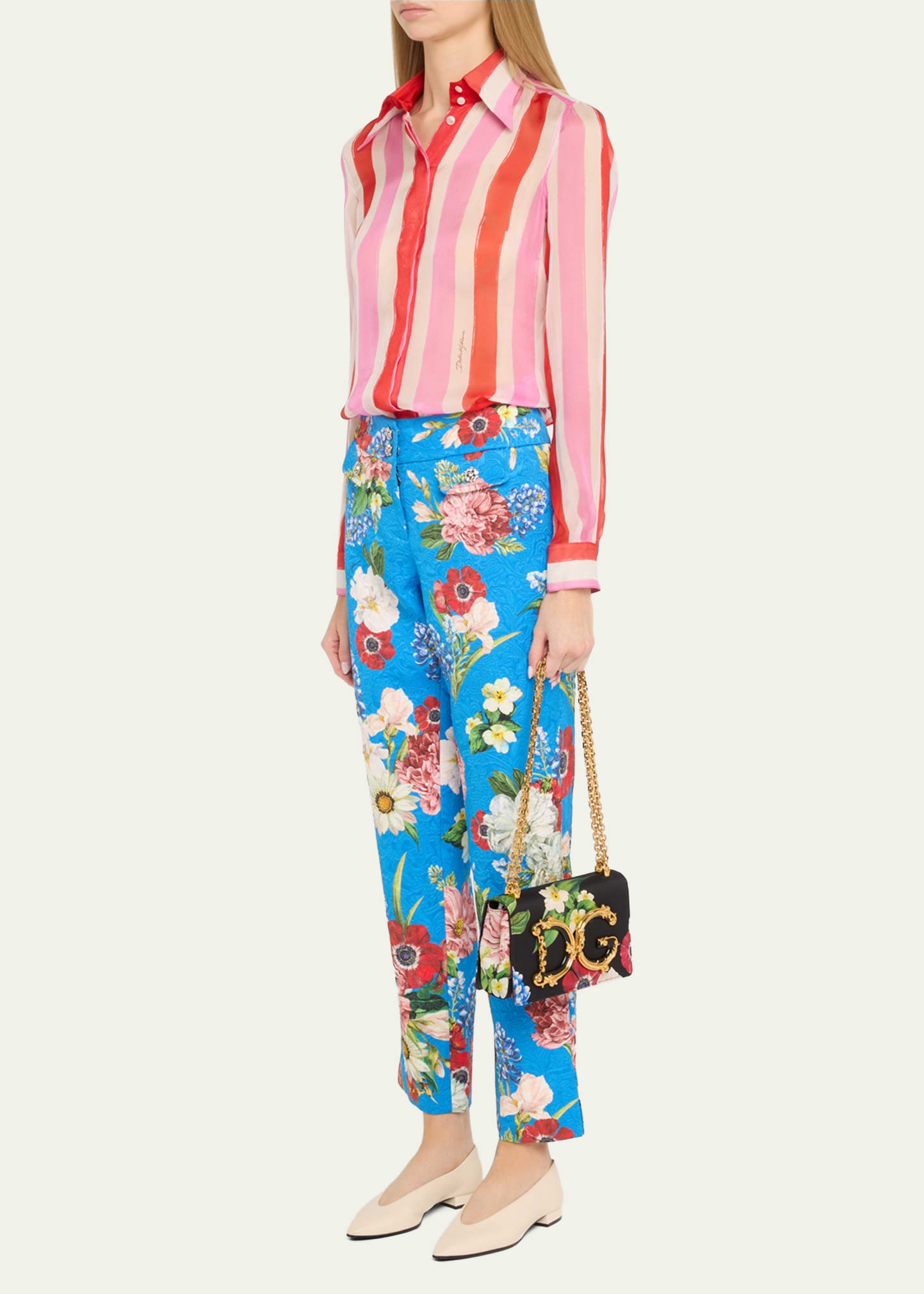 DG Girls Floral Flap Chain Crossbody Bag - 6