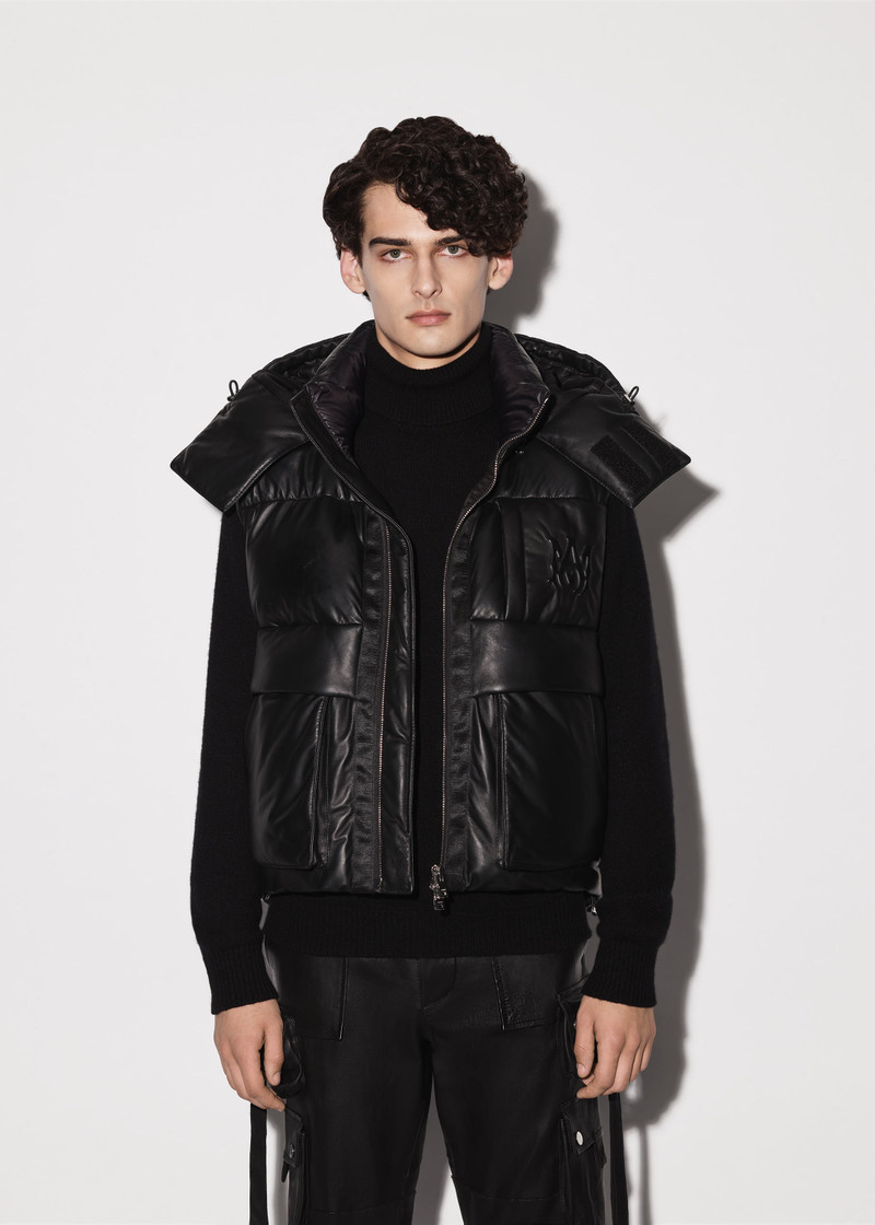 AMIRI LEATHER DOWN GILET outlook