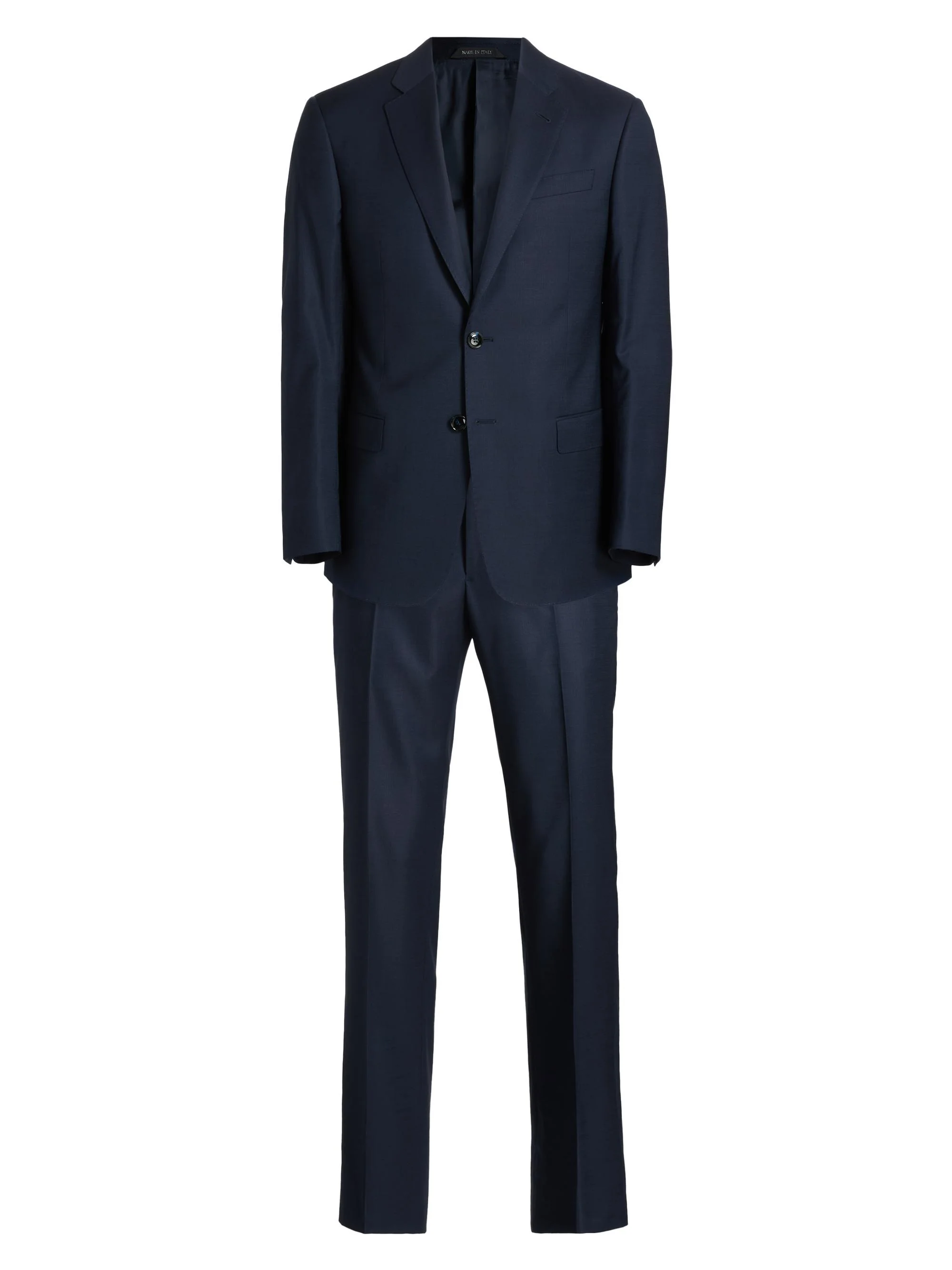 Men's Soft Tailored Wool Suit - Solid Medieval - 1