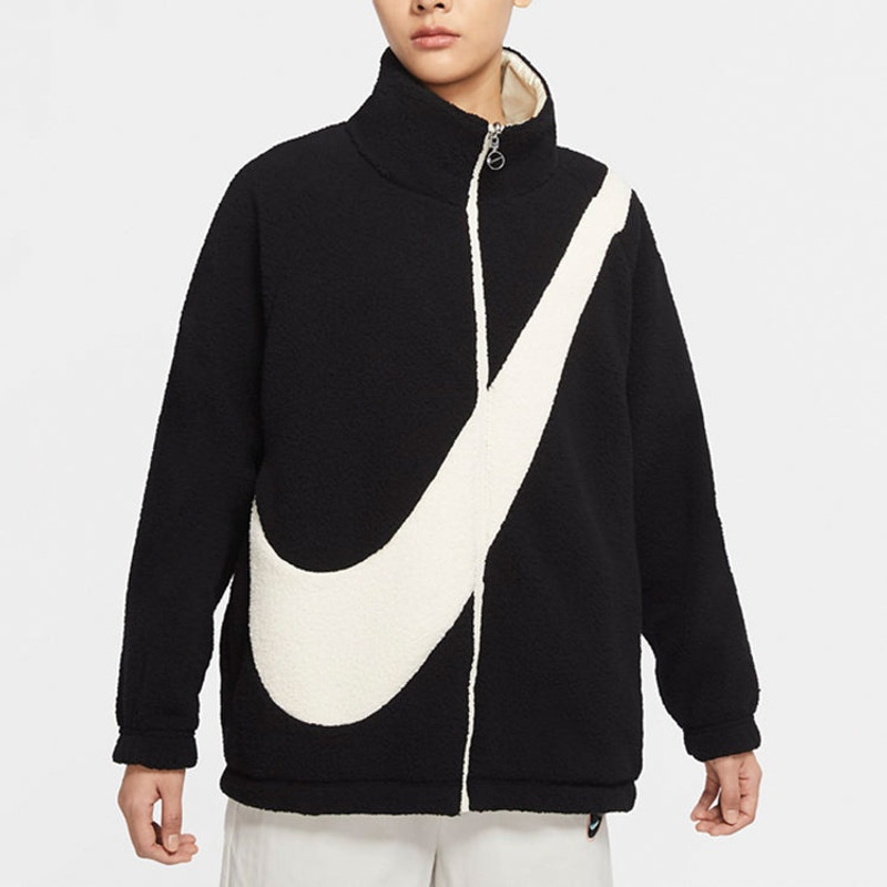 Nike (WMNS) Nike Large Logo Casual Reversible Jacket Black DC5138-010 outlook