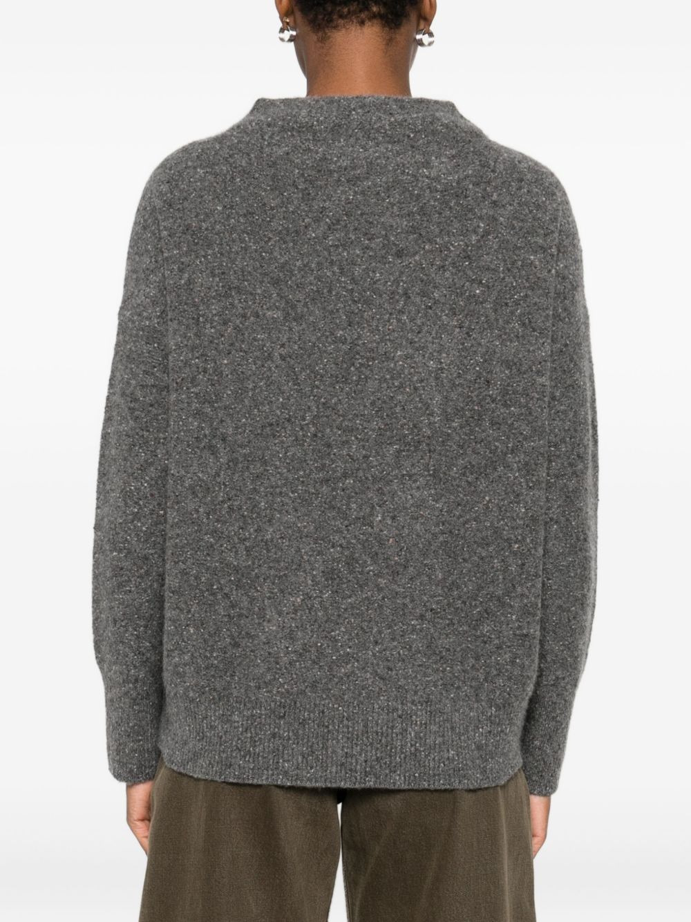 speckled mock-neck sweater - 4