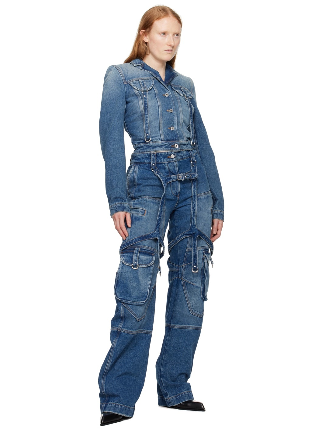 Blue Cargo Denim Jacket - 4