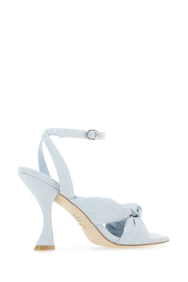 Light-blue denim Playa sandals - 3