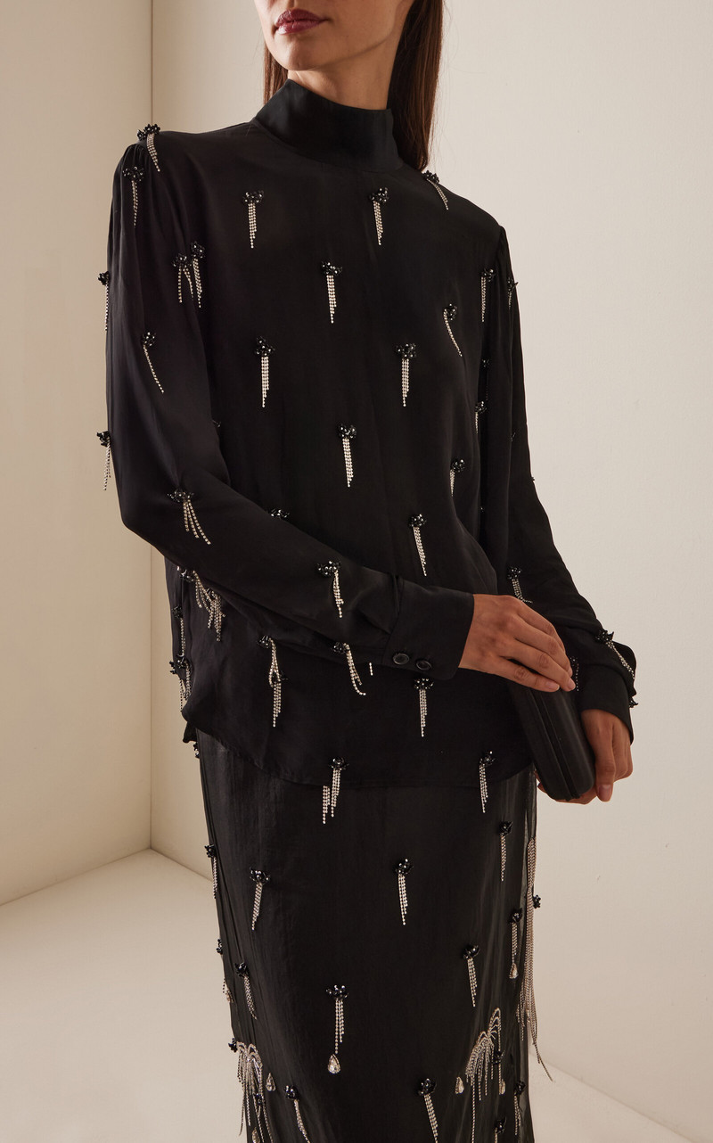 RACHEL COMEY Prina Crepe Top black outlook