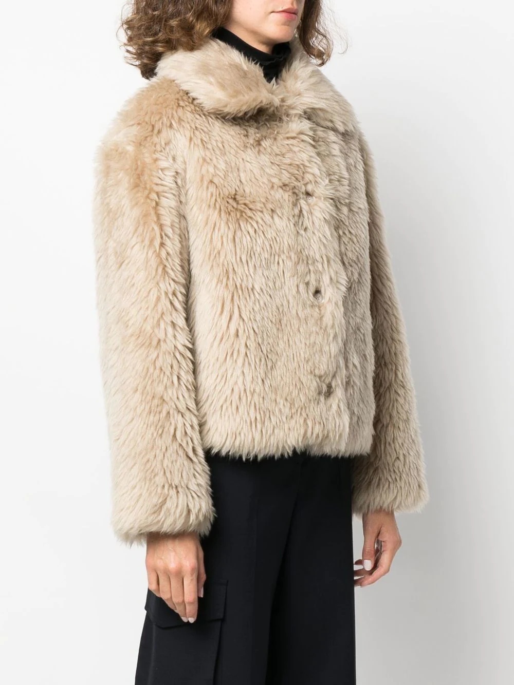 long-haired wool coat - 3