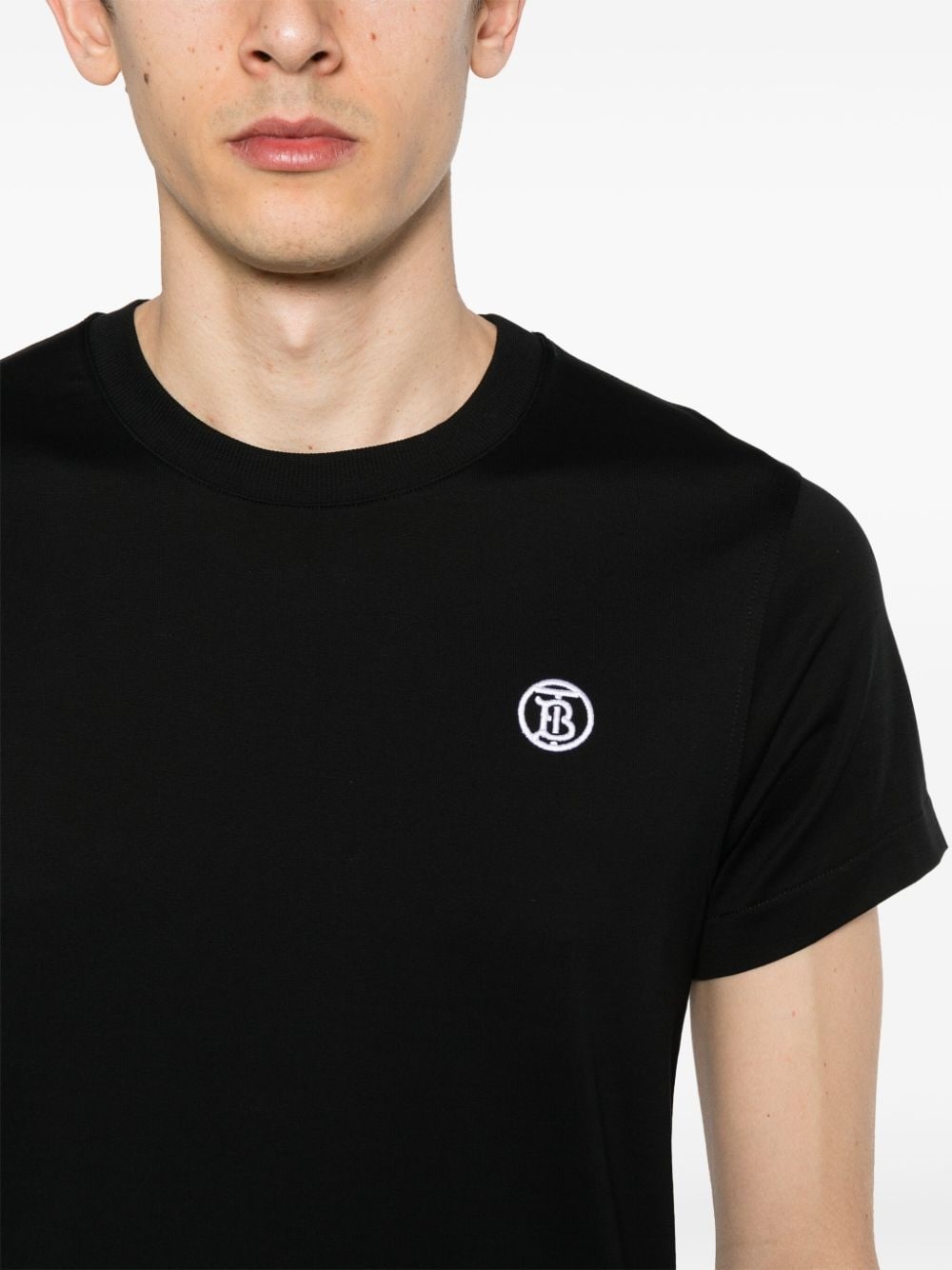 logo-embroidered cotton T-shirt - 5