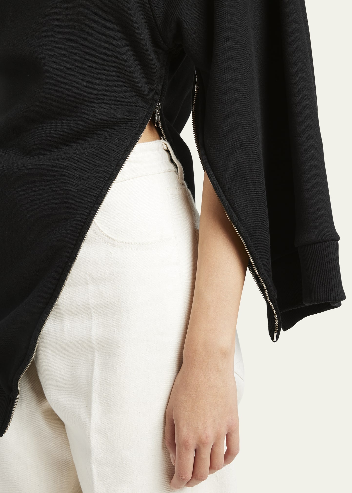 Zipper Cotton Sweatshirt - 5