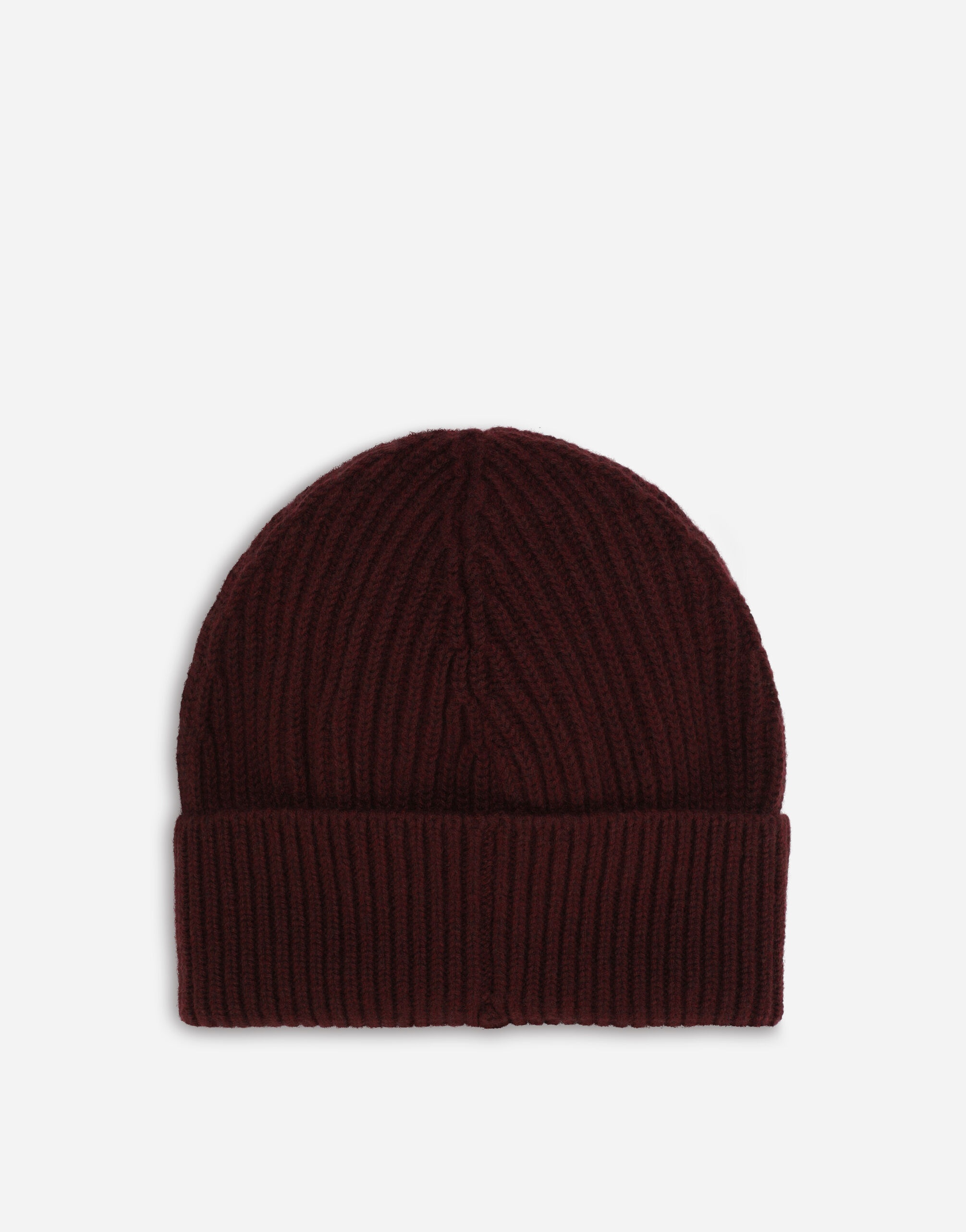 Knit cashmere and wool hat with logo tag - 2