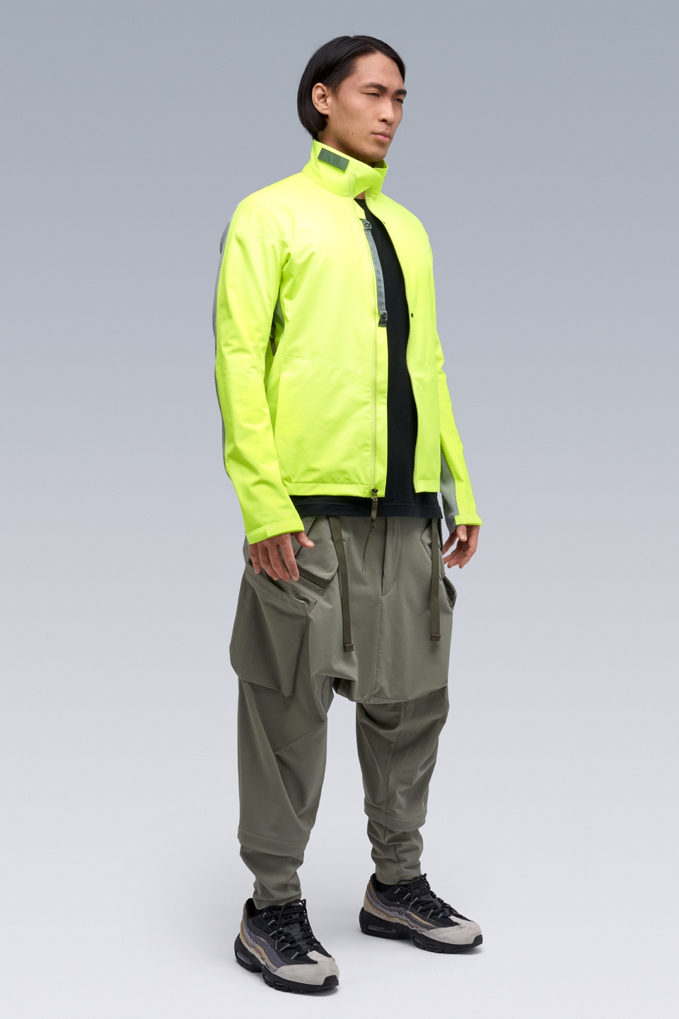 J69-HY Hybrid Construction 2.5L / 2L Stretch Gore-Tex Jacket Hi-Vis Yellow/Gray - 2