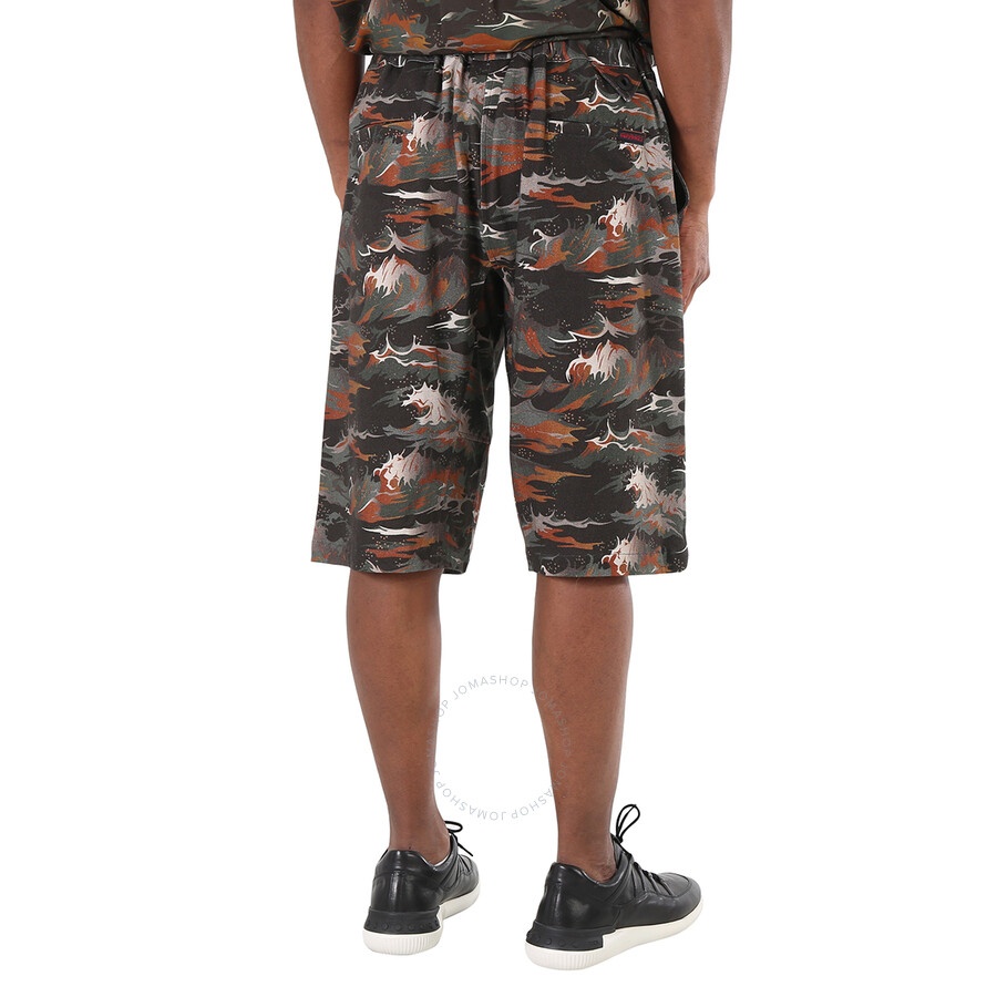 White Mountaineering Men's Graphic-Print Wide-Leg Shorts - 6