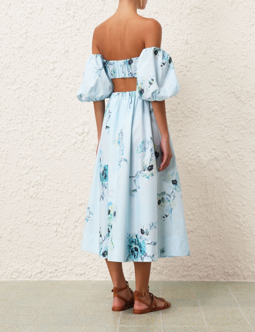 LIGHTBURST GATHERED MIDI SKIRT - 4