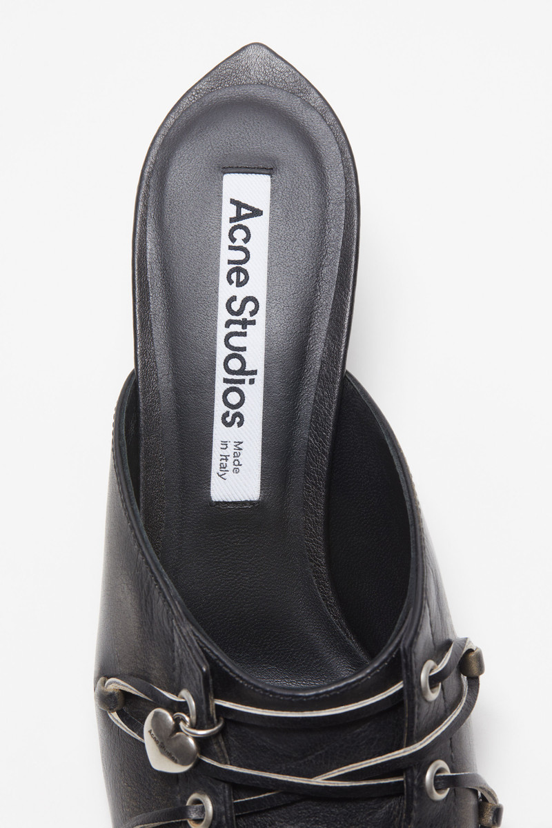 Lace-up heel mule - Black 4