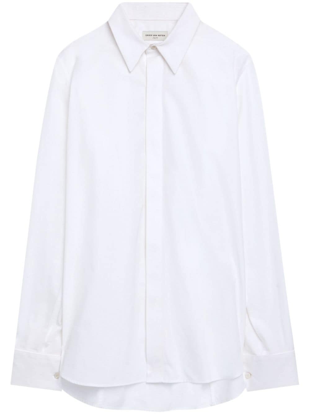 classic-collar cotton shirt - 1