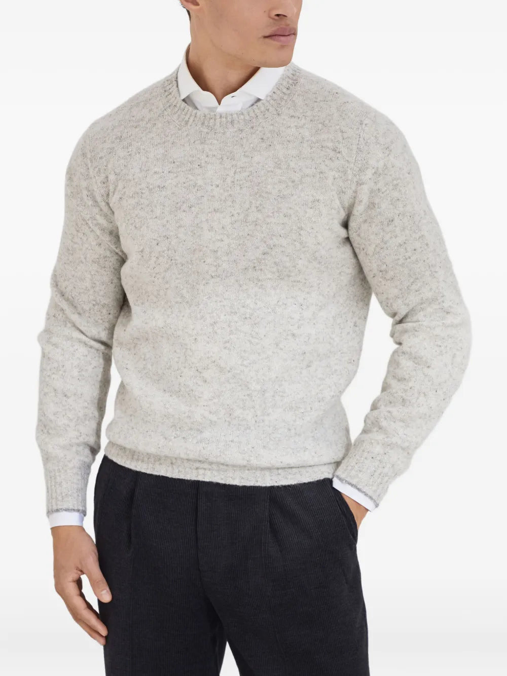 Brunello Cucinelli Men Melange Effect Sweater - 3