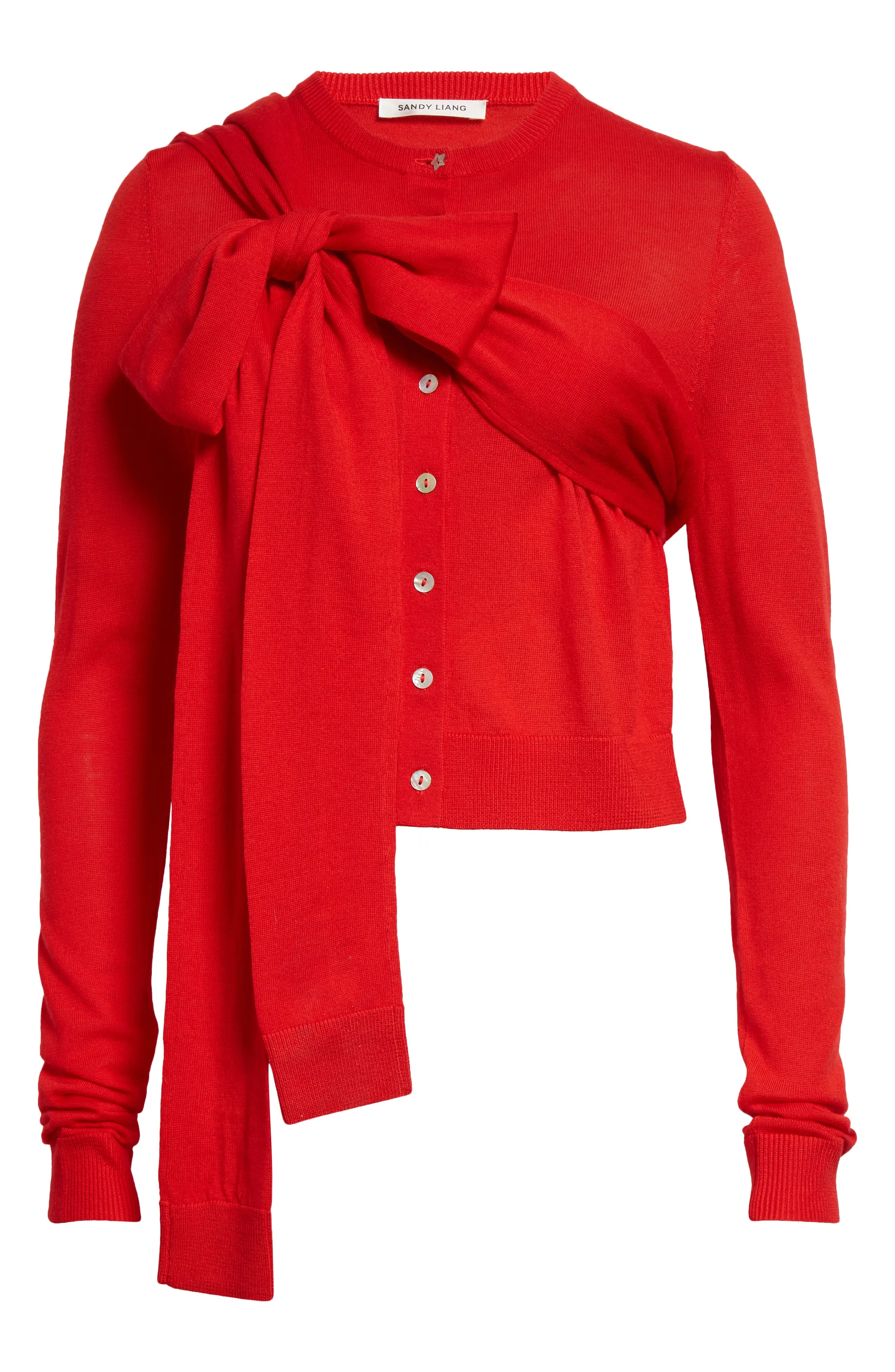 Hermit Merino Wool Bow Cardigan - 6