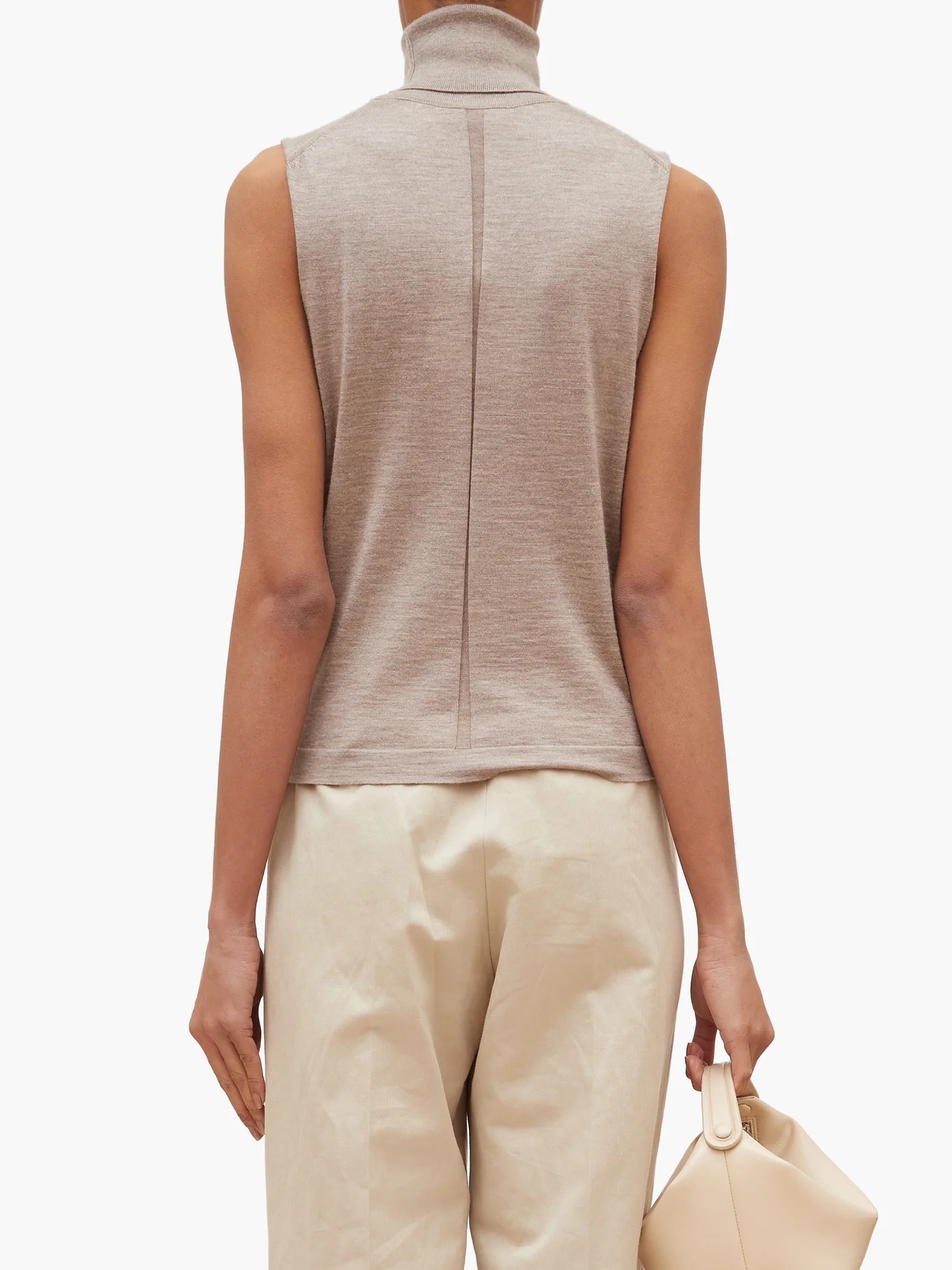 Becca roll-neck sleeveless cashmere sweater - 5