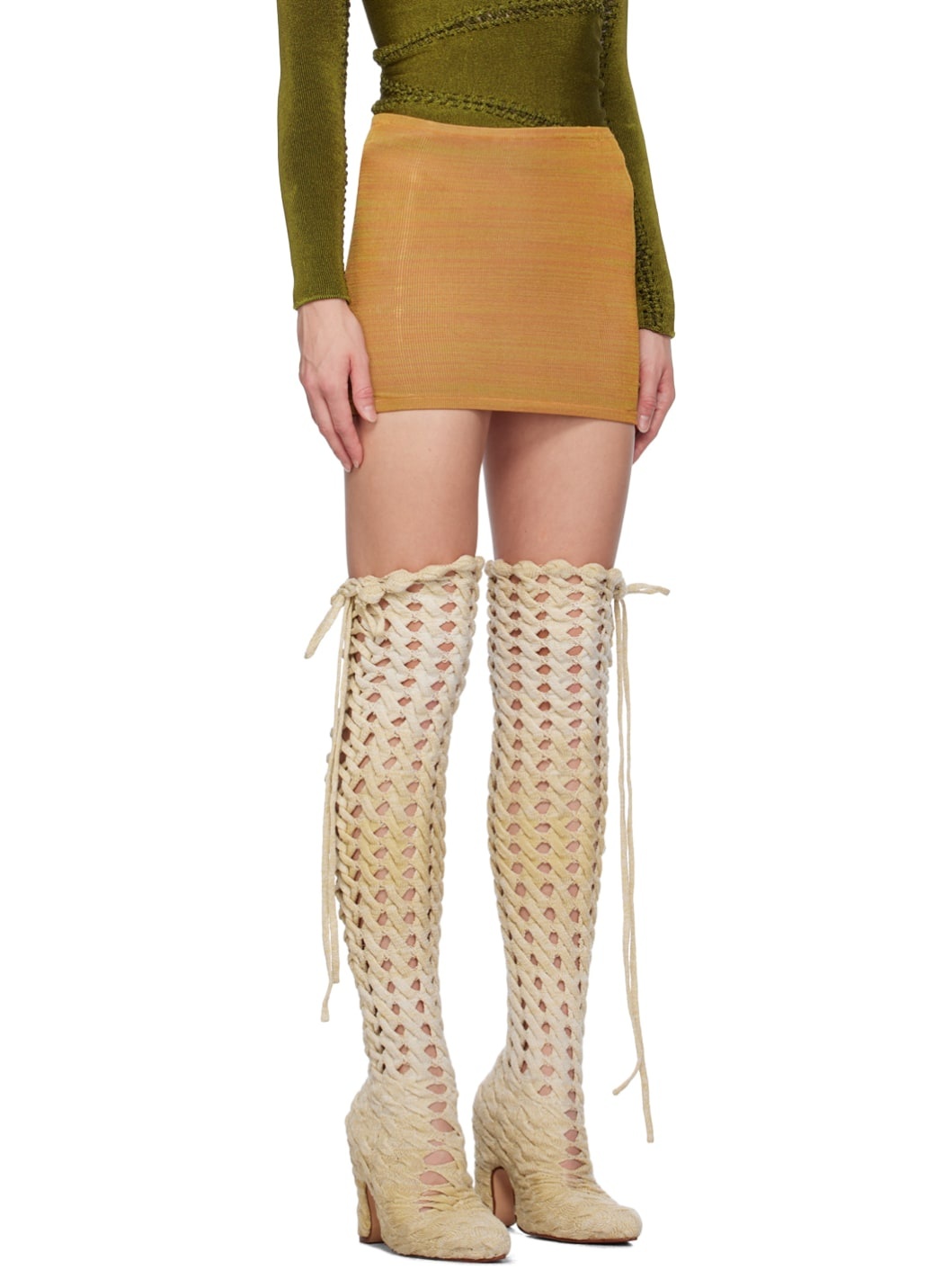 SSENSE Exclusive Orange Miniskirt - 4