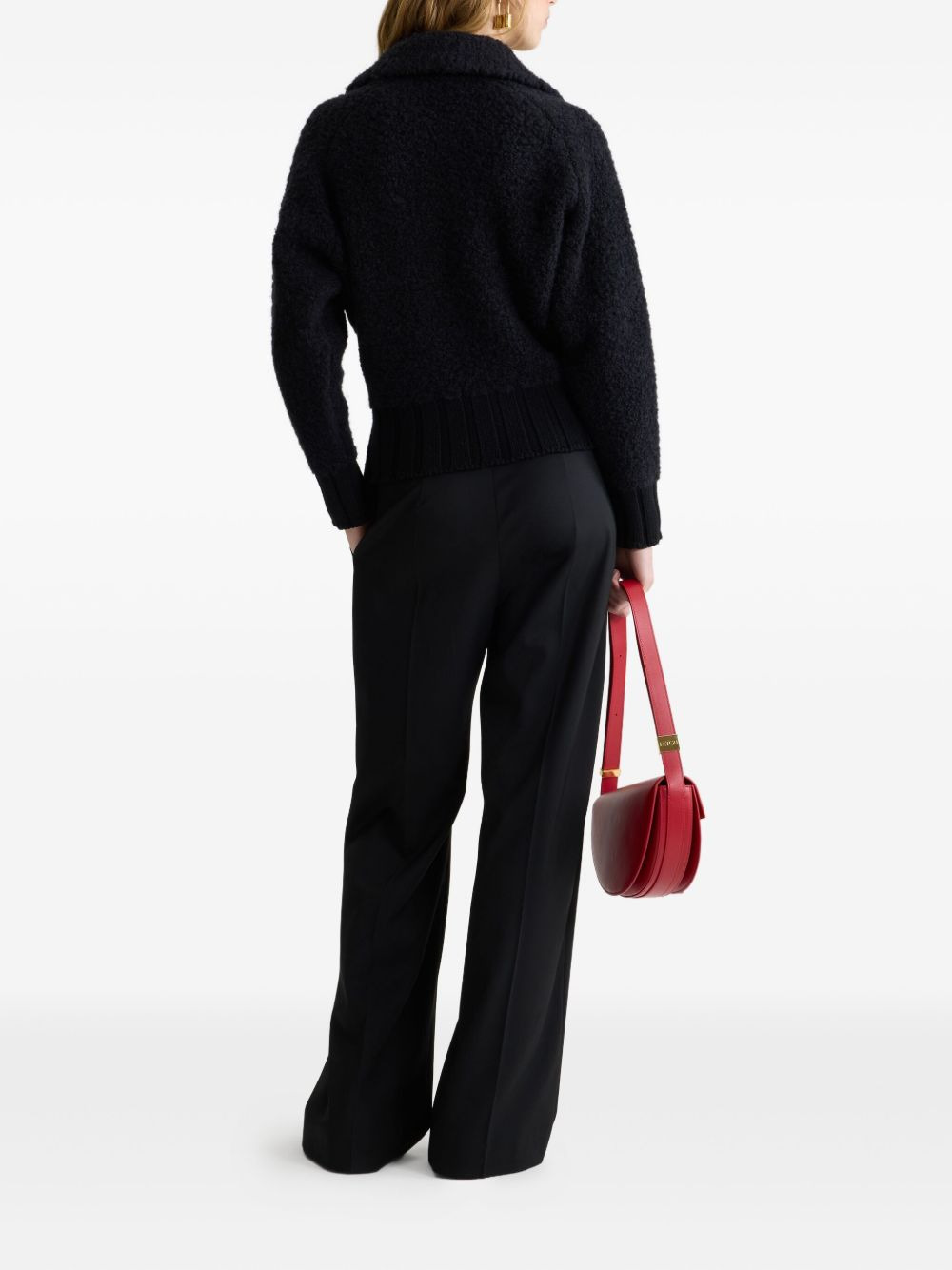 bouclé zip-front jacket - 3