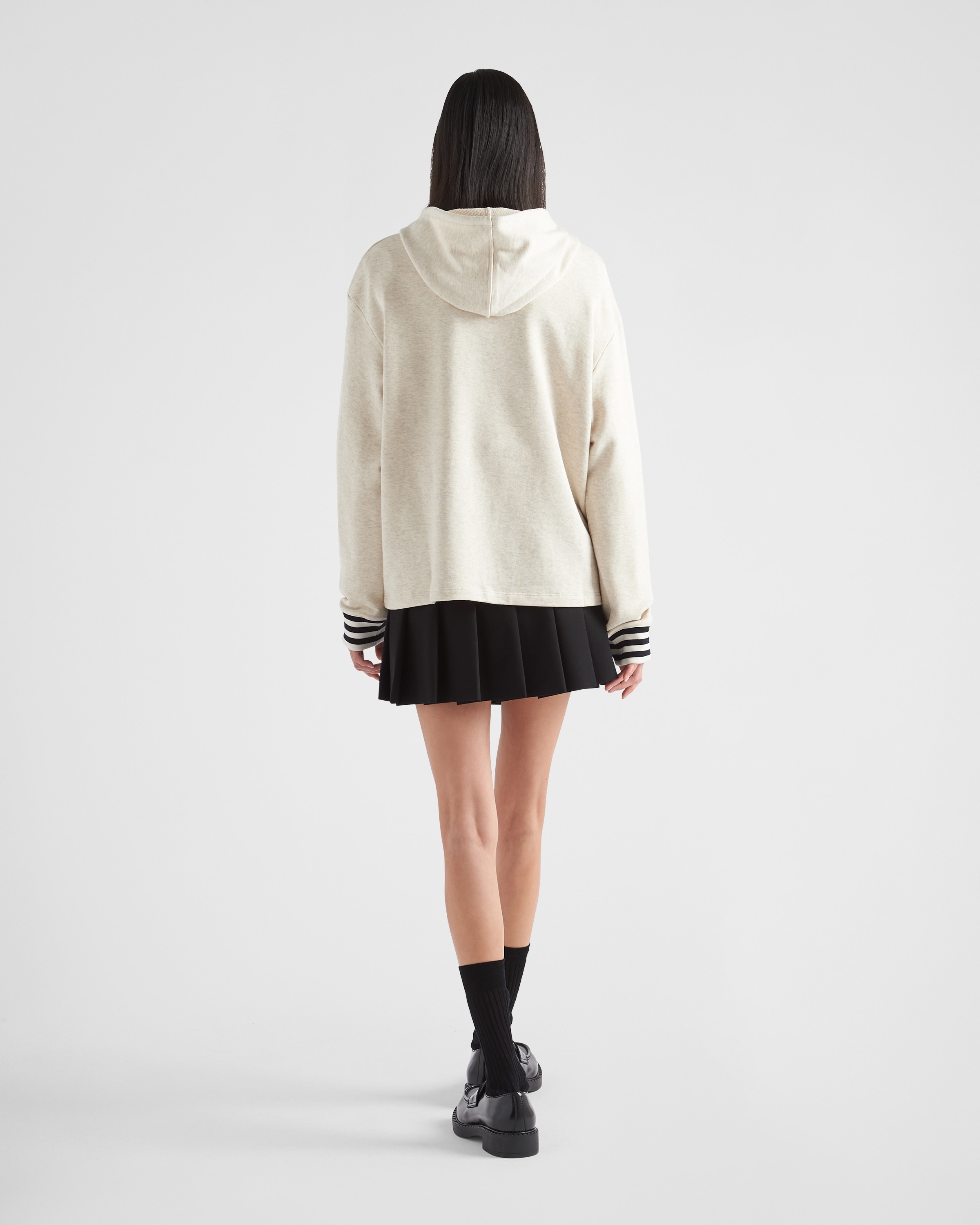 Oversized cotton fleece hoodie - 5