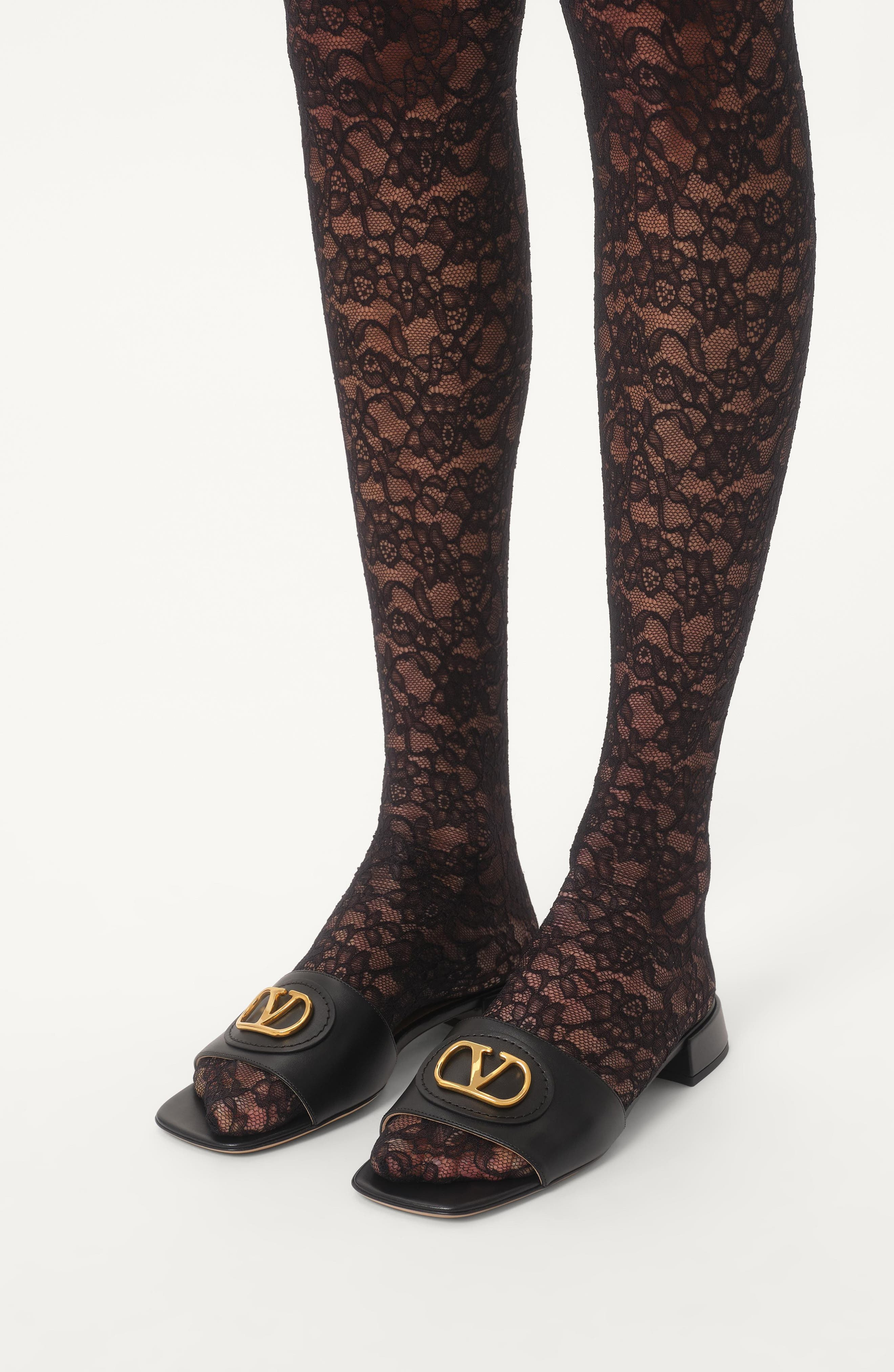 Valentino Garavani VLOGO Slide Sandal in Black at Nordstrom - 2